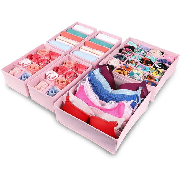 Foldable Drawer Organizer Divider Closet For Underwear Socks Bra Storage Box 
